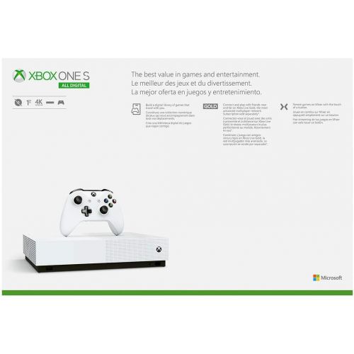  [아마존베스트]Microsoft Xbox One S 1TB All-Digital Edition Console (Disc-Free Gaming) - [DISCONTINUED]