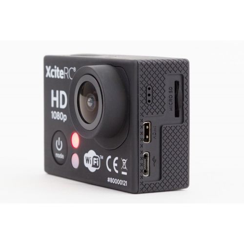  XciteRC 80000121 WiFi Action Full HD 12 MP Kamera, schwarz