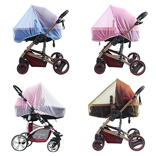  Xcivi Mosquito Net -Insect Bug Net for Baby Strollers Infant Carriers Car Seats Cradles (Pink)