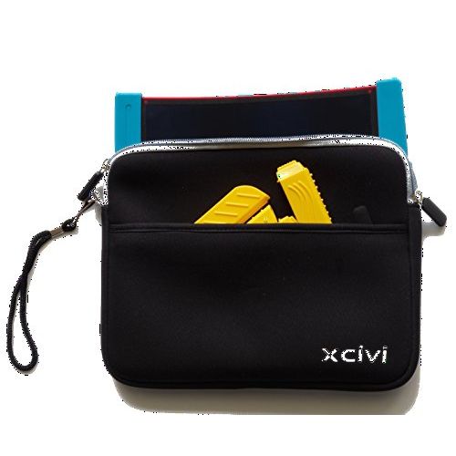  [아마존베스트]Xcivi Neoprene Protective Carry Case for Boogie Board Scribble n Play with Zip Accessary Pocket (Black)