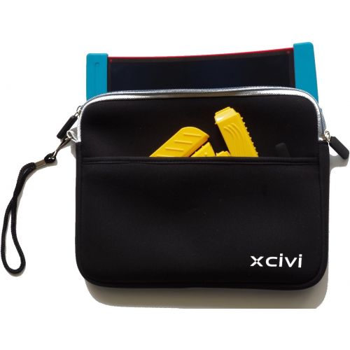  [아마존베스트]Xcivi Neoprene Protective Carry Case for Boogie Board Scribble n Play with Zip Accessary Pocket (Black)