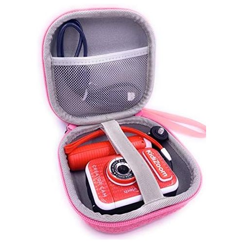  Xcivi Hard Carrying EVA Case for VTech KidiZoom Creator Cam Kid Video Camera, Compatible Vtech Kidizoom Camera Accessory (Pink)