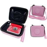 xcivi Carrying Travel Case with Shoulder and Wrist Strap for VTech KidiZoom Creator Cam Kid Video Camera, Specifically Designed Accessory for Vtech Kidizoom Creator Cam(Pink)