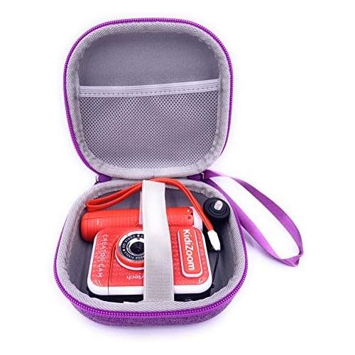  xcivi Hard Carrying EVA Case for VTech KidiZoom Creator Cam Kid Video Camera, Compatible Vtech Kidizoom Camera Accessory(Purple)