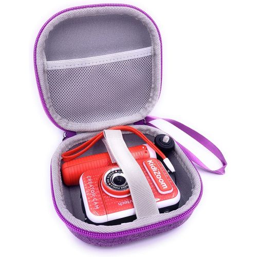  xcivi Hard Carrying EVA Case for VTech KidiZoom Creator Cam Kid Video Camera, Compatible Vtech Kidizoom Camera Accessory(Purple)