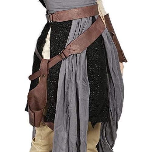  할로윈 용품Xcoser Rey Bag Brown Canvas Rey Sidebag with PU Belt Cosplay Accessories