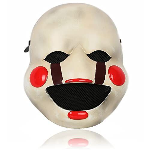  할로윈 용품xcoser Puppet Mask Deluxe Resin Marionette Masque Adult, Fnaf, Size one size