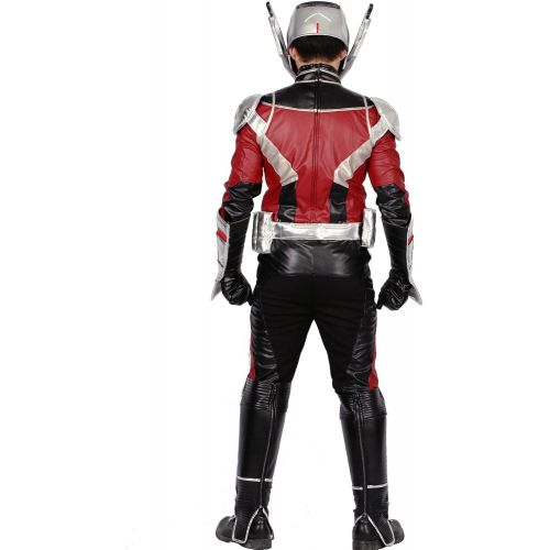  Xcoser Updated Ant Man Costume and Helmet and Shoes Cover Outfit for Halloween Cosplay