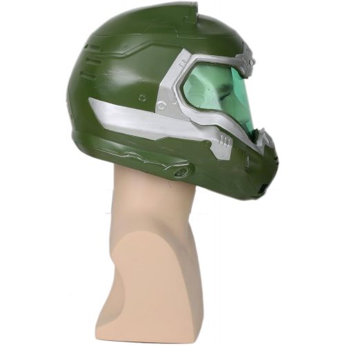  Xcoser xcoser Doomguy Helmet Deluxe Green Mask Visor Halloween Cosplay Costume Prop Adult