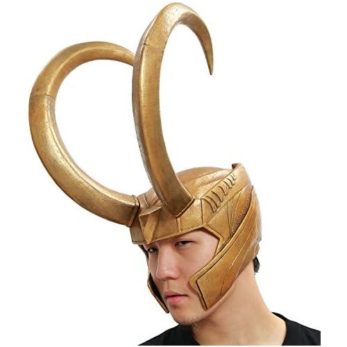  Xcoser Luki Helmet Cosplay Golden PVC Full Head Handmade Halloween Mask