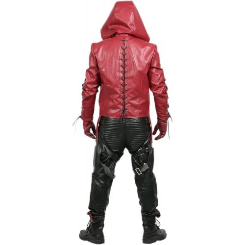  Xcoser XCOSER Mens Deluxe S4 Arrow Cosplay Costume PU Leather Full Suit Adult 2016