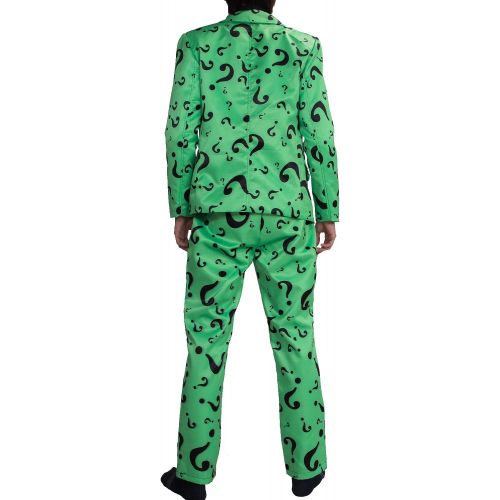  Xcoser xcoser Riddler Costume Suit Shirt Tie Question Mark Green Cosplay Halloween Outfit