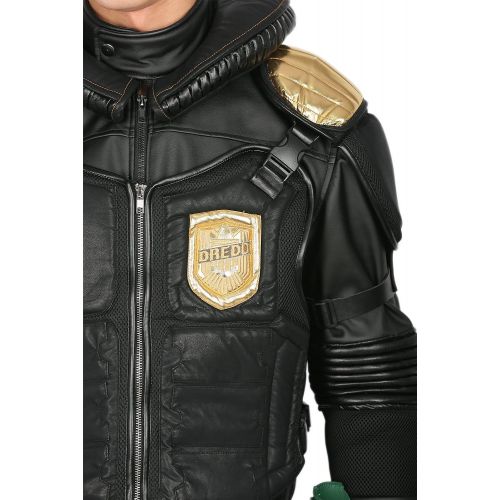  Xcoser xcoser Judge Dredd Costume Outfit for Adult Halloween Cosplay PU Leather