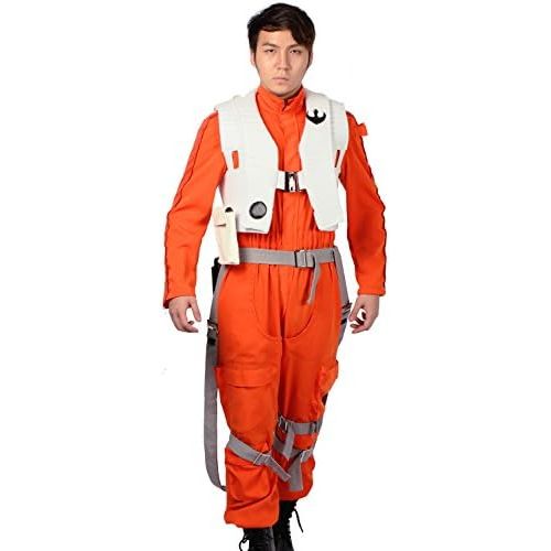  Xcoser xcoser Poe Dameron Costume Jumpsuit for Mens Halloween Cosplay