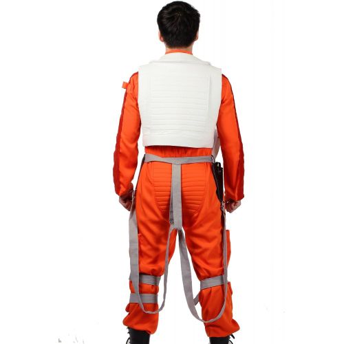  Xcoser xcoser Poe Dameron Costume Jumpsuit for Mens Halloween Cosplay