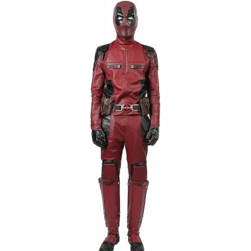  Xcoser® Dead Cosplay Pool Wade Costume PU Outfit with Helmet Belt Boots Adult
