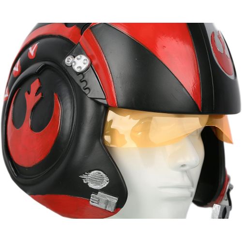  Xcoser Dameron Helmet Deluxe Poe Cosplay Mask X-Wing Teens Adult SW Costume Props