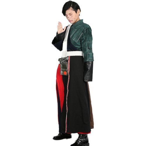  Xcostume Chirrut Imwe Cosplay Costume Outfit with Props for Mens Halloween