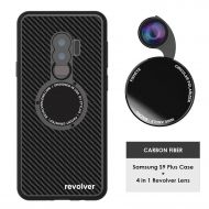 Ztylus Revolver M Series Camera Kit: 4 in 1 Lens with Case for Samsung Galaxy S9 Plus  Fisheye Lens, Wide Angle Lens, Macro Lens, CPL (Piano Black)