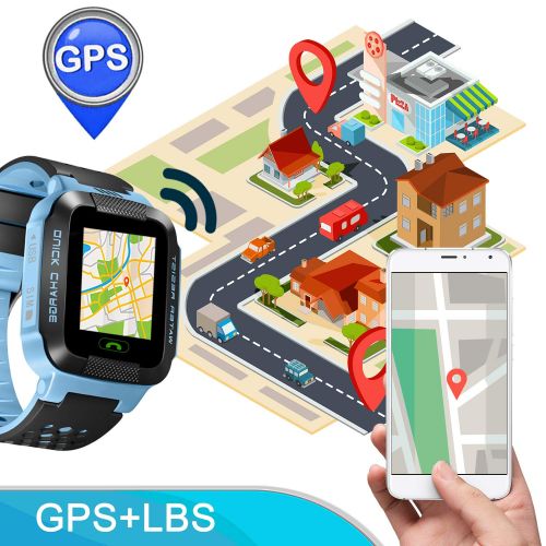  Xenzy Smart Watch Kids GPS Tracker Watch - Kids Smartwatch Phone for Boys Girls 1.55 Touch Screen SOS Anti-Lost Activity Sport Wearable Digital Watch with Game Camera 2019 New Year Chris