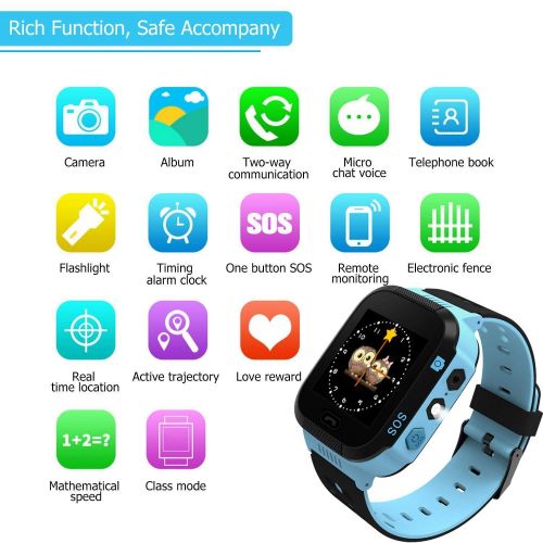  Xenzy Smart Watch Kids GPS Tracker Watch - Kids Smartwatch Phone for Boys Girls 1.55 Touch Screen SOS Anti-Lost Activity Sport Wearable Digital Watch with Game Camera 2019 New Year Chris