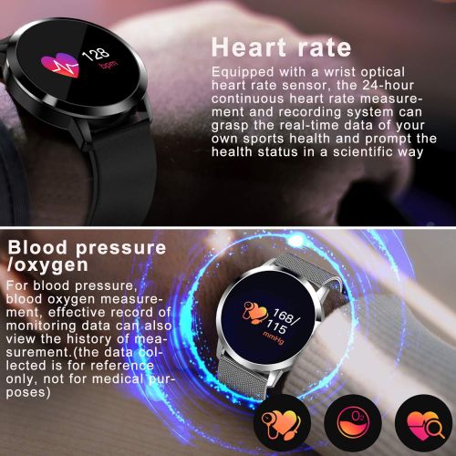  Xenzy 1.4 IPS Smart Watch for Women, Fitness Activity Tracker Waterproof with Heart Rate Blood Pressure Monitor - Color Touchscreen Sports Watch Calories Pedometer for Android/iOS Best