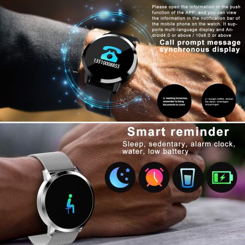  Xenzy 1.4 IPS Smart Watch for Women, Fitness Activity Tracker Waterproof with Heart Rate Blood Pressure Monitor - Color Touchscreen Sports Watch Calories Pedometer for Android/iOS Best