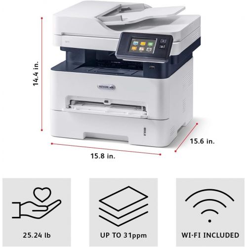  Xerox B215DNI Monochrome Multifunction Printer, Amazon Dash Replenishment Ready,White