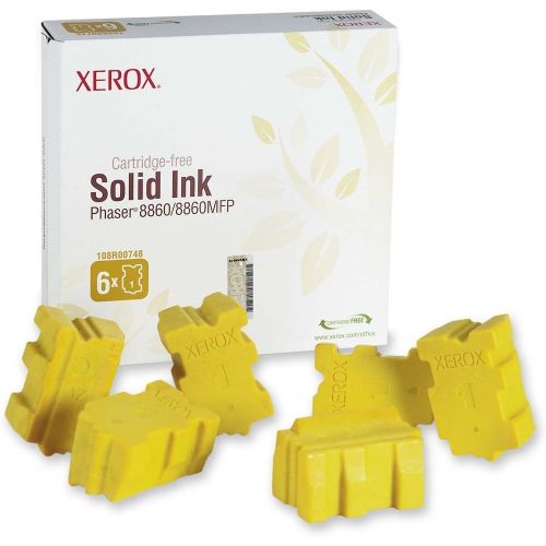  Genuine Xerox Black Solid Ink Sticks for the Xerox Phaser 88608860MFP (6 pcsBox), 108R00749