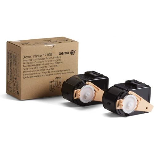  Genuine Xerox Magenta Toner Cartridge for the Phaser 7100, 2-Pack, 106R02603