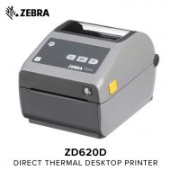 Xerox Zebra - ZD620d Direct Thermal Desktop Printer for Labels and Barcodes - Print Width 4 in - 203 dpi - Interface: Ethernet, Serial, USB - ZD62042-D01F00EZ