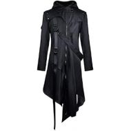 할로윈 용품Xfang Men Long Sleeve Steampunk Victorian Jacket Gothic Belt Swallow-Tail Coat Cosplay Costume Vintage Halloween Long Uniform