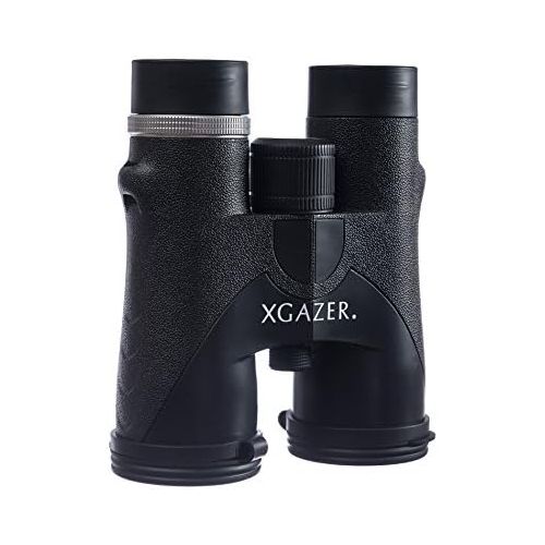  Xgazer Optics HD 10X42 Professional Binoculars - High Power Travel, Hunting, Fishing, Safari, Bird Watching Binoculars - Long Range, Eye-Relief Binoculars w/Neck Strap, Cleaning Cl