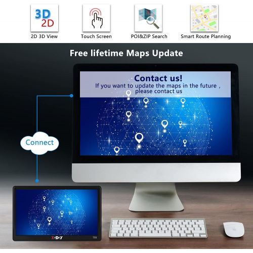  GPS Navigation for Car Truck Drivers XGODY 7-inch Navigation Systems for Car with Voice Guidance and Speed Camera Warning 2022 Americas Maps Free Lifetime Map Update