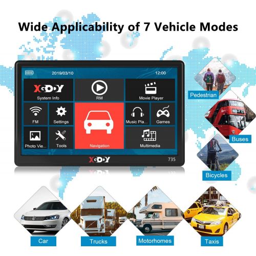  GPS Navigation for Car Truck Drivers XGODY 7-inch Navigation Systems for Car with Voice Guidance and Speed Camera Warning 2022 Americas Maps Free Lifetime Map Update