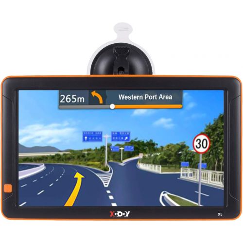 Truck GPS XGODY GPS Navigation 9 Inch Big Screen for Truck Drivers Navigation Bluetooth AV-in Lifetime North America Maps (USA + Canada) 3D & 2D Maps, 8GB, Turn by Turn Directions