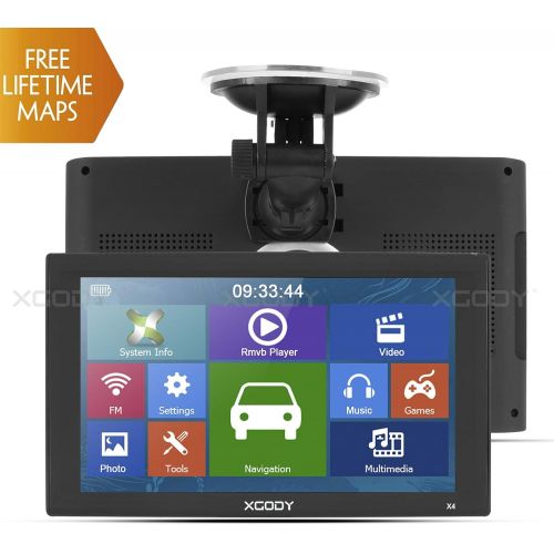  XGODY Trucking GPS, Xgody 7 Inch GPS Navigation for Car BT 8GB Pre-Loaded USCAMX 2018 Maps GPS Navigation System Support AVin FM Speed Camera Alerts Lifetime Maps Upload