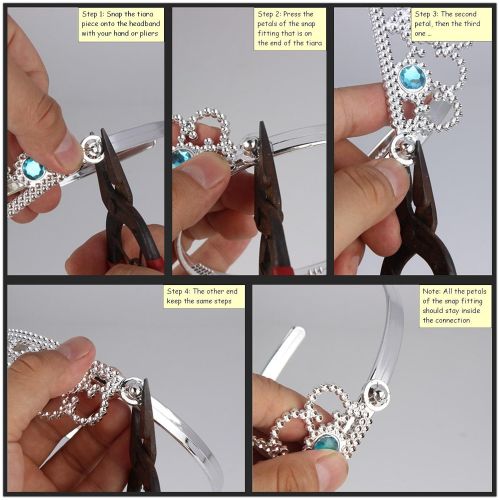  XiangGuanQianYing Princess Dress-Up Costume Accessary Tiara and Wand Set Silver