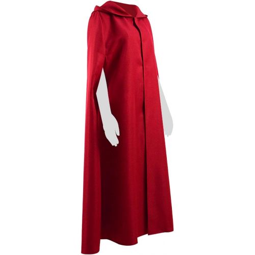  Xiao Maomi Womens Girls Red Dress Maid Handmaid Cosplay Costume Halloween Long Cloak