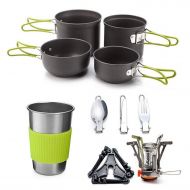 Xiao Tian Camping Cookware Kit， with Stove, for 2 to 3 People Traveling