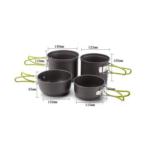  Xiao Tian Camping Cookware Kit， with Stove, for 2 to 3 People Traveling