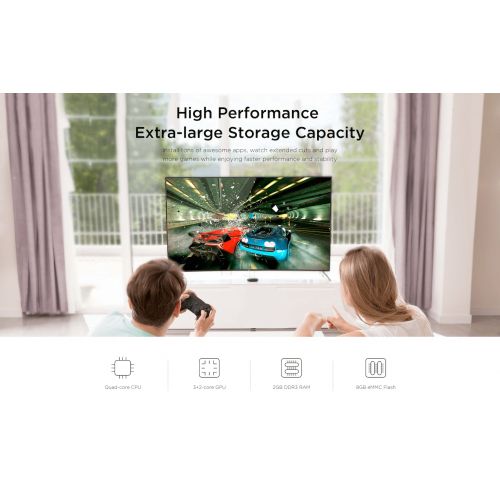 샤오미 Xiaomi Mi Box S 4K HDR Android TV with Google Assistant Remote Streaming Media Player