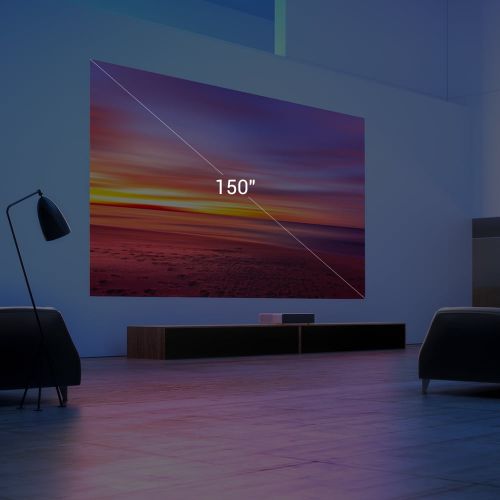 샤오미 Xiaomi Mi Laser Ultra-Short Throw Projector 150 inch, Built-In Android TV, Google Assistant, Dolby Stereo Speakers