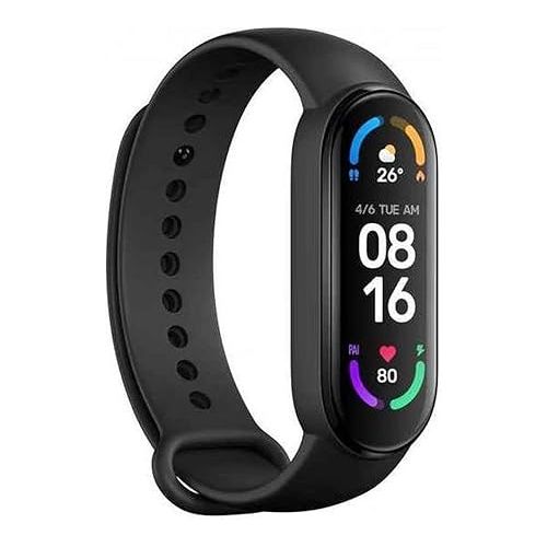 샤오미 Xiaomi Mi Smart Band 6 40% Larger 1.56'' AMOLED Touch Screen, Sleep Breathing Tracking, 5ATM Water Resistant, 14 Days Battery Life, 30 Sports Mode, Fitness, Steps, Sleep, Heart Rate Monitor