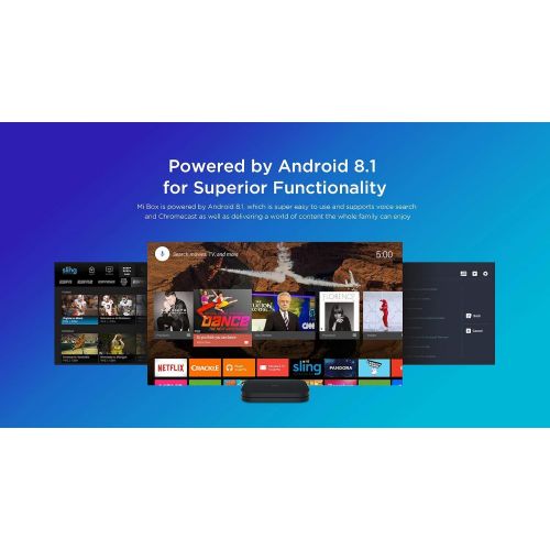 샤오미 [아마존베스트]Mi Box S Xiaomi Original - 4K Ultra HD Android TV with Google Voice Assistant & Direct Netflix Remote Streaming Media Player US Plug