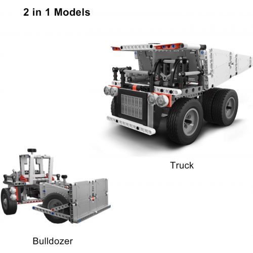 샤오미 [아마존베스트]Xiaomi Mi Truck Builder Building Kit Toy Trucks for Boys & Girls, 2-in-1 Model Bulldozer Truck for Age 6+, 535 Pieces