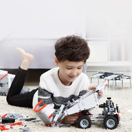 샤오미 [아마존베스트]Xiaomi Mi Truck Builder Building Kit Toy Trucks for Boys & Girls, 2-in-1 Model Bulldozer Truck for Age 6+, 535 Pieces