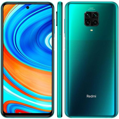 샤오미 Xiaomi Redmi Note 9 Pro 128GB + 6GB RAM, 6.67 FHD+ DotDisplay, 64MP AI Quad Camera, Qualcomm Snapdragon 720G LTE Factory Unlocked Smartphone - International Version (Tropical Green