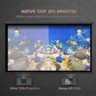 [아마존베스트]XIAOYA Outdoor Projector, HD Movie Projector Support 1080P, 4000 Lumens Home Theater Projector with HiFi Speaker, Compatible with HDMI, Fire Stick, USB (Black)