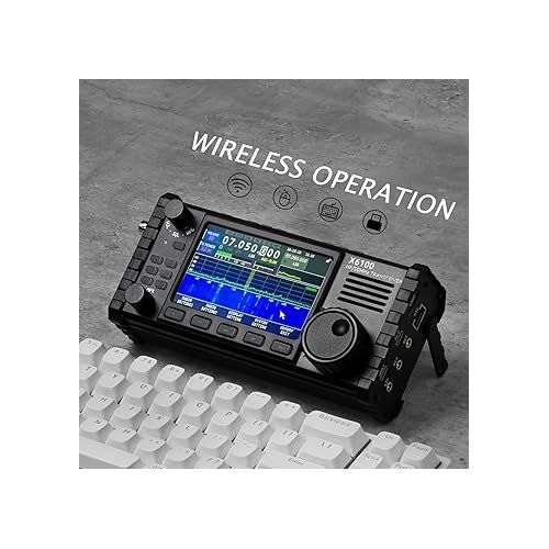  [with GY03 Speaker] Xiegu X6100 HF Transceiver, 10W Full Mode SDR Radio Supports BT with 4